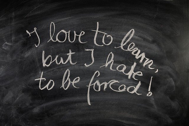 i love to learn but i hate to be forced